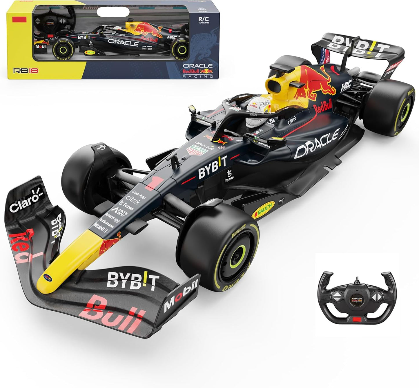 Authentic Licensed 1:12 Scale Redbull RB18 Formula 1 Remote Control Car - F1 Collection Series for Enthusiasts of All Ages - 2.4GHz RC Vehicle Gift (1:12 Redbull RB18 No.1)